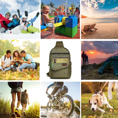 Miniatura 7 de NICGID Bolsos de bandolera, mochilas de hombro para el pecho, bolsos cruzados, bolsa de pecho al aire libre, mochila de viaje para hombres y mujeres