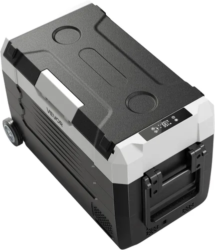 Miniatura 9 de VEVOR Refrigerador de automóvil, DC 12/24V AC100-240V, enfriador eléctrico de -4 °F a 68 °F con control de aplicación, ruedas y zona doble