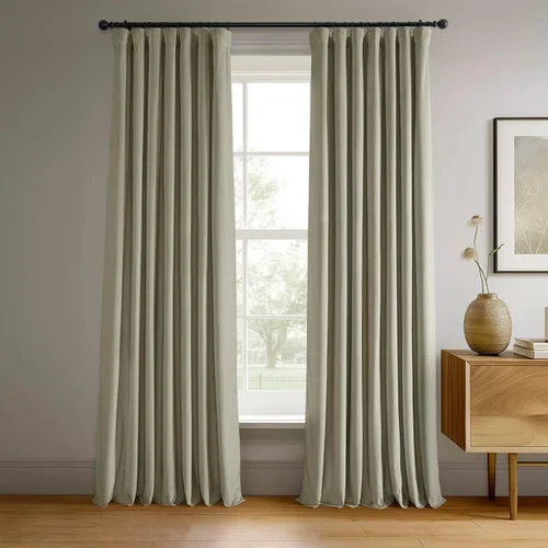 Miniatura 28 de HPD Half Price Drapes Cortinas Opacas Térmicas de Terciopelo Signature para Sala de Estar de 63 Pulgadas de Largo (1 Panel) con Bolsillo para Barra