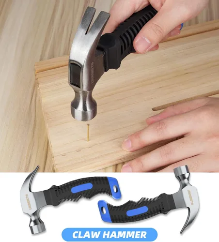Miniatura 3 de URASISTO Juego de herramientas para el hogar de 16 piezas con martillo de garra, alicates de Lineman, perfecto para bricolaje, mantenimiento