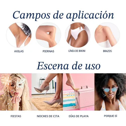 Miniatura 3 de VEET Tiras de cera de azúcar para depilación corporal de mujer, kit de depilación de bikini, púbico, dermatológicamente probado para áreas