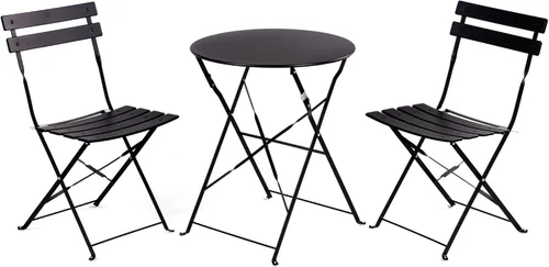 Miniatura 10 de Grand Patio Juego de Bistró de Patio con Marco Premium, Juegos de Muebles de Patio Plegables para Exteriores, Juego de Patio de 3 Piezas con Mesa