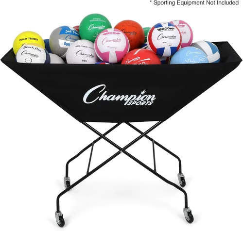 Miniatura 2 de Champion Sports Volleyball Cart & Equipment Storage, Durable Aluminum Frame for High Volume Practices & Training Sessions, 24 to 40 Ball Storage
