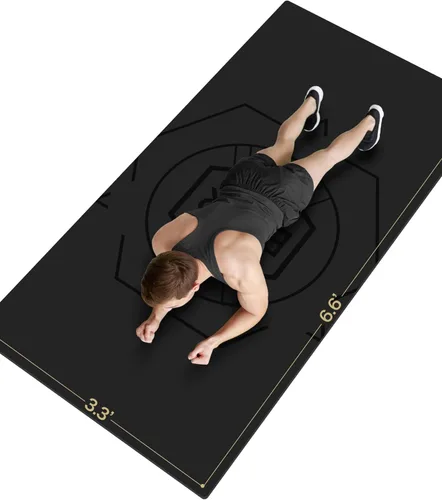 Nuveti Alfombrilla de entrenamiento extra ancha, 1/2 pulgada de grosor, antideslizante y no tóxica, perfecta para yoga descalzo, pilates y meditación