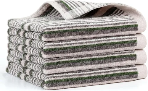 Miniatura 14 de SALAS Toallas de cocina de algodón de alta calidad para secar platos, toallas de mano grandes y largas, gruesas y altamente absorbentes