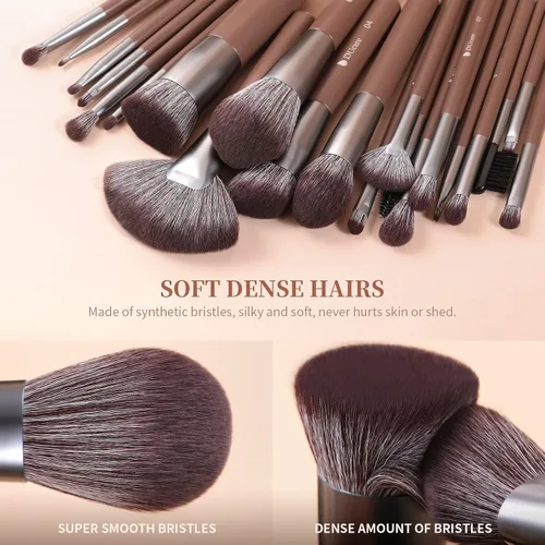 Miniatura 3 de DUcare Pinceles de maquillaje profesional con bolsa+espejo de tocador plegable con soporte