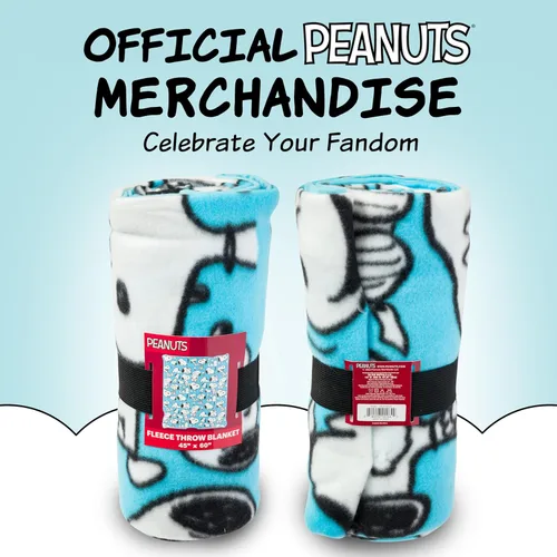 Miniatura 7 de Silver Buffalo Peanuts Snoopy Multi Pose Expression - Manta de forro polar de 45 x 60 pulgadas, suave y acogedora, 180 GSM Peanuts Snoopy Multi Pose