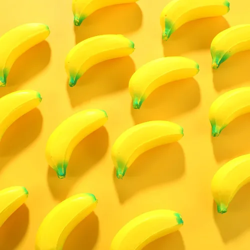 Miniatura 7 de Jerify 37 piezas de mini plátano para aliviar el estrés, juguetes elásticos de poliuretano con bolsa de malla con cordón para fiestas de cumpleaños