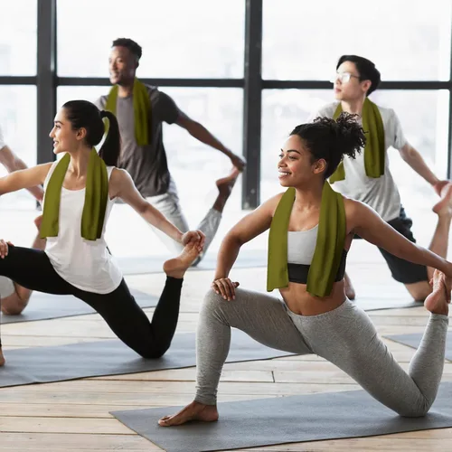 Miniatura 6 de Honoson Toalla de enfriamiento a granel – Toallas frescas para cuello y cara, microfibra transpirable y deportiva para gimnasio, yoga, viajes, Verde