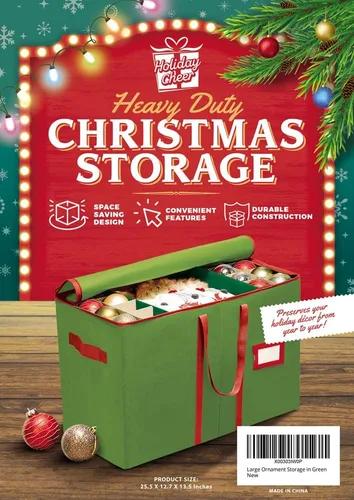 Miniatura 6 de Holiday Cheer Almacenamiento Premium de Adornos Navideños – Contenedor de Almacenamiento Navideño Perfecto para Decoraciones Navideñas y Caja