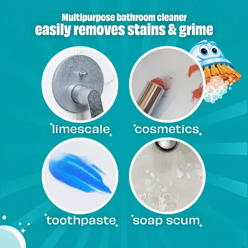 Miniatura 3 de Limpiador multiusos de baño con espuma fácil de limpiar Scrubbing Bubbles, botella de spray continuo, espuma de acción rápida, 13.58 onzas
