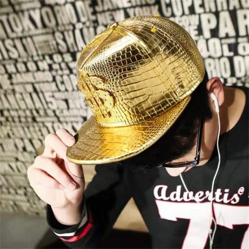 Miniatura 6 de Hip Hop HatFlat-Brimmed HatRock CapAdjustable Snapback Hat for Men and Women