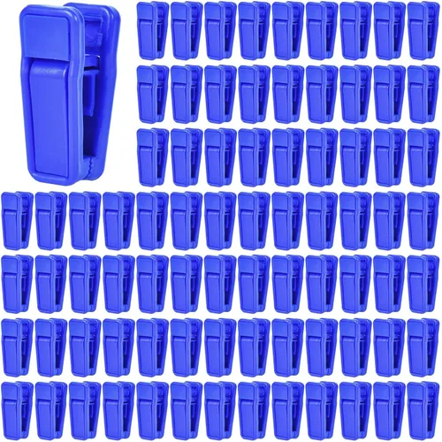 Miniatura 13 de KISEER Juego de 40 pinzas de plástico para colgar el bebé, juego de pinzas para colgar ropa de terciopelo (rosa)