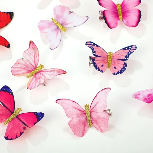 Miniatura 5 de Boao 18 Piezas Pinzas para el Cabello de Mariposa con Purpurina para Niñas Adolescentes Mujeres Accesorios para el Cabello (Estilo Vintage)