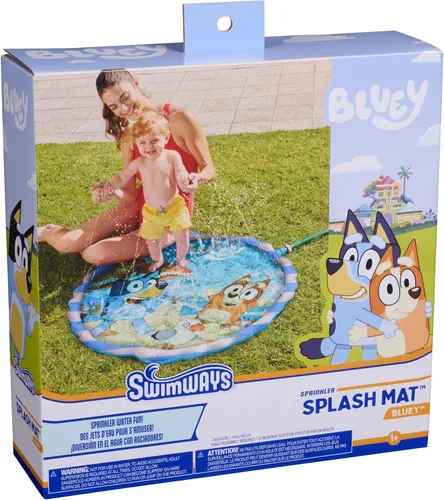 Miniatura 7 de SwimWays Bluey Splash Mat, Kids Splash Pad, juguetes al aire libre, suministros de fiesta Bluey y juguetes acuáticos para edades de 1 año en adelante