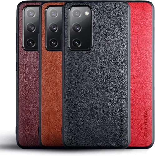 Miniatura 3 de AIORIA Funda protectora completa para Samsung Galaxy S20 FE 5G, 6.5 pulgadas Premium PU cuero cubierta retro negocio diseño completo funda Marrón