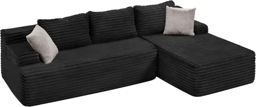 Miniatura 9 de Hobestluk Sofá modular modular sin hueso, sofá en forma de L, sofá modular de 3 asientos, sofá modular de espuma viscoelástica para muebles de sala