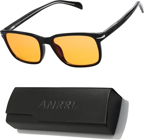 Miniatura 7 de ANRRI Lentes de bloqueo de luz azul, pantalla de computadora, para juegos, filtro de rayos azules, protección ocular, antifatiga ocular, hombres