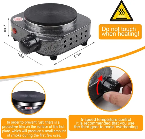 Miniatura 4 de BBAXI Olla para Verter para Hacer Velas con Placa Caliente Eléctrica para Derretir Cera, Olla para Derretir Cera de Velas con Mango Resistente al