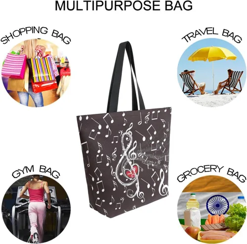 Miniatura 7 de Bolsa de comestibles de lona de cereza japonesa Bolso de libro casual de hombro
