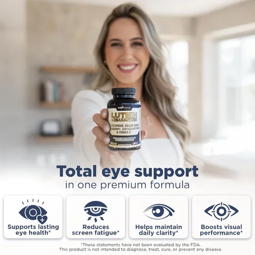 Miniatura 2 de Gade Nutrition Suplementos de luteína y zeaxantina Vitaminas para los ojos de astaxantina con Omega 3, resveratrol, arándano, licopeno
