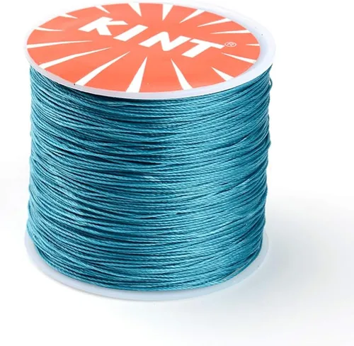 Miniatura 31 de Cordón de poliéster encerado de 119 yardas de 0.020 in, cuentas gruesas y coloridas pulseras de hilo trenzado para macramé para fabricación