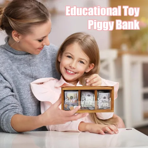 Miniatura 6 de Hucha para niños, hucha de ahorro de dinero para niños, caja de ahorro de dinero para niños, caja de ahorro de dinero segura para niños, enseña a