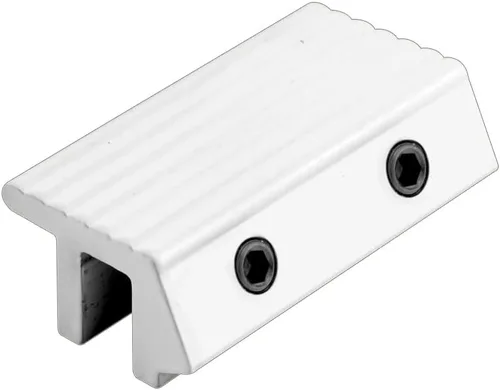 Prime-Line U 9817 1/4 In. x 2 In. Construcción fundida a troquel Cerradura de puerta corredera pintada en blanco (paquete individual)