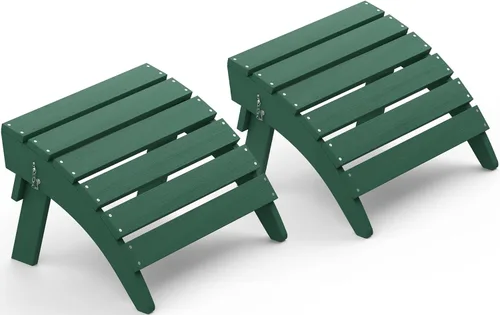 Miniatura 13 de Otomano plegable Adirondack de SERWALL, reposapiés Adirondack sin ensamblaje, marrón