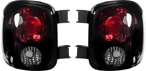 Miniatura 2 de Kojem Par de luces traseras compatibles con Chevy Silverado 1999-2004 y GMC Sierra Stepside, lámpara de freno trasera, carcasa negra, lente ahumada