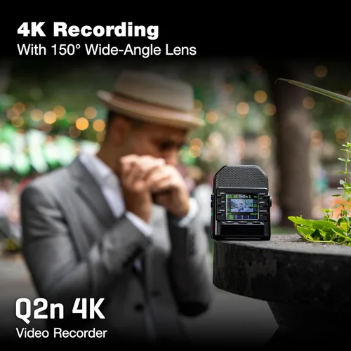 Miniatura 2 de Zoom Grabadora de video Q2n-4K para música, podcasts y transmisión con video 4K, micrófonos estéreo, modo de cámara web