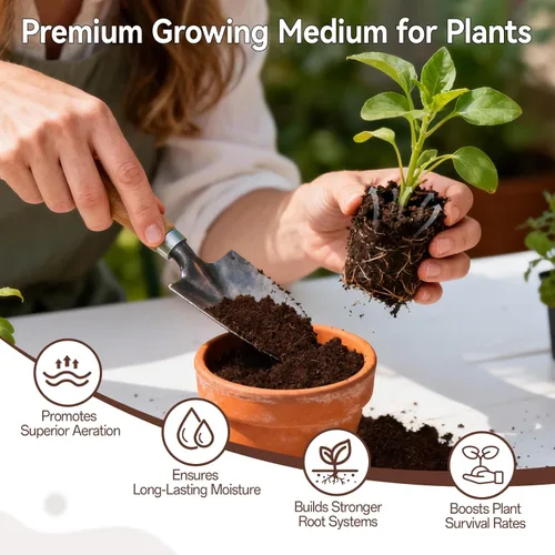 Miniatura 4 de Halatool 100 piezas 30mm de pellets de fibra de coco orgánico para inicio de semillas, tierra de fibra de coco comprimida para cultivar vegetales