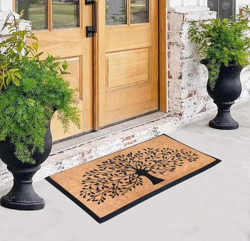 Miniatura 48 de A1HC Tapete para Puerta de Fibra de Coco Natural y Caucho, 30"x48" – Grueso, Duradero, Resistente, Anti-Desprendimiento, Resistente a