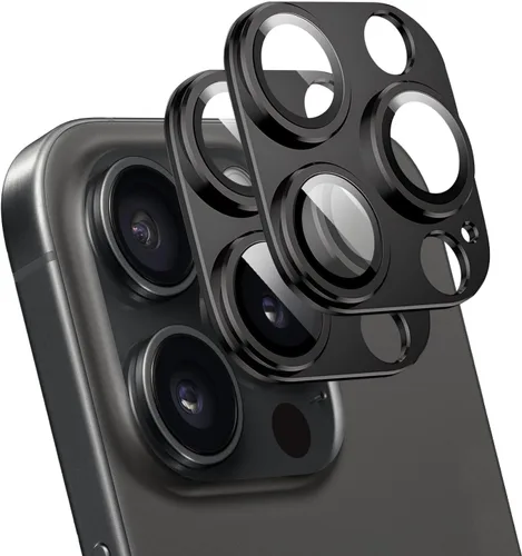 T Tersely Paquete de 2 protectores de lente de cámara diseñados para iPhone 14 Pro/iPhone 14 Pro Max, protector de cámara de metal de aleación con