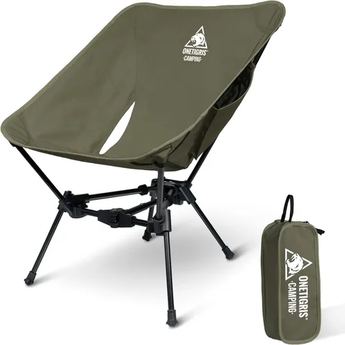 ONETIGRIS Tigerblade - Silla de camping, ligera, plegable, silla de senderismo, compacta, portátil, capacidad de 330 libras Verde (Ranger Green)