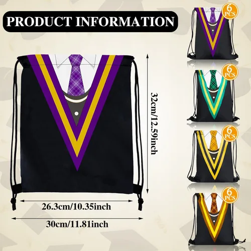 Miniatura 3 de Saintrygo 24 bolsas de regalo de mago mágico para fiestas escolares, con temática mágica, mochila con cordón, mochila de regalo de mago, suministros