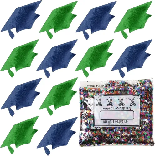 Miniatura 91 de Confetti Grad Cap Negro, Azul Marino Combo - 2 bolsas de media onza (1 oz)