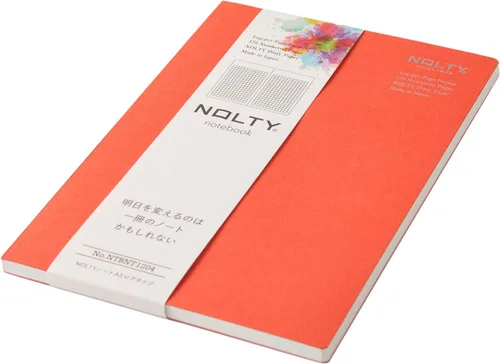 Miniatura 25 de NOLTY NTBNT1104 - Cuaderno A5, asimétrico, rayado de 0.24 pulgadas (0.236 in), cuadrado con puntos, naranja