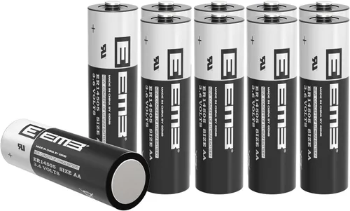 EEMB 10Pack ER14505 3.6V AA Lithium Battery 2700mAh Li-SOCL₂ Non-Rechargeable Batteries SB-AA11 LS14500 TL-5903 SL-360 14500 ER14500 for Door Gate
