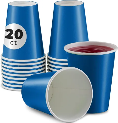 Miniatura 7 de Vasos de papel desechables, 8 onzas, tazas de café de papel negro, tazas desechables de café fuertes y resistentes para fiestas, bodas, día