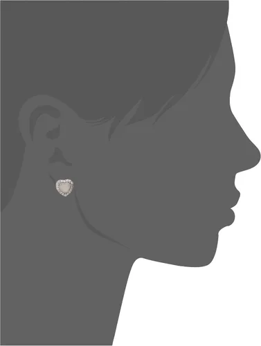 Miniatura 14 de Amazon Essentials Aretes de plata de ley con halo de corazón de zafiro blanco, (anteriormente colección Amazon)
