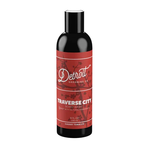 Detroit Grooming Co. Beard Wash - Champú para barba para hombre, limpia y refresca profundamente las barbas, aloe vera con aceites esenciales,