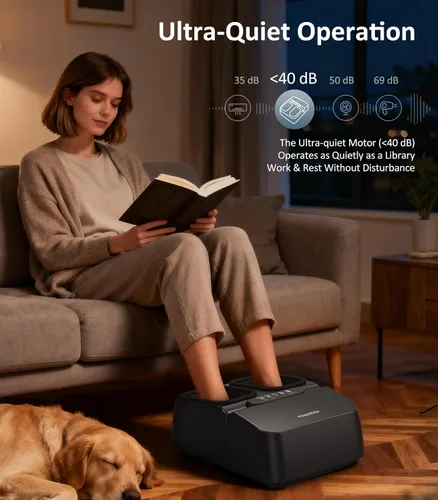 Miniatura 6 de MOUNTRAX Máquina Masajeador de Pies con Calor, Masajeador de Pies para Fascitis Plantar, Dolor de Neuropatía, Masajeador de Pies Shiatsu con Control