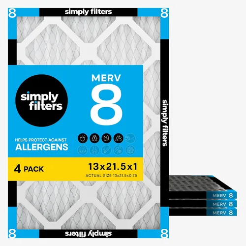 Miniatura 32 de Simply Filtro de aire de 10 x 20 x 1, Merv 8, MPR 600, paquete de 4, filtro de aire de horno para HVAC (tamaño real: 9.75 x 19.75 x 0.75 pulgadas)