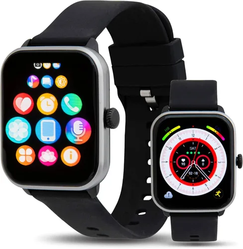 Miniatura 18 de iWatch® Reloj inteligente con llamadas Bluetooth, pantalla AMOLED de 1.85 pulgadas, seguimiento de fitness y sueño, reloj inteligente impermeable
