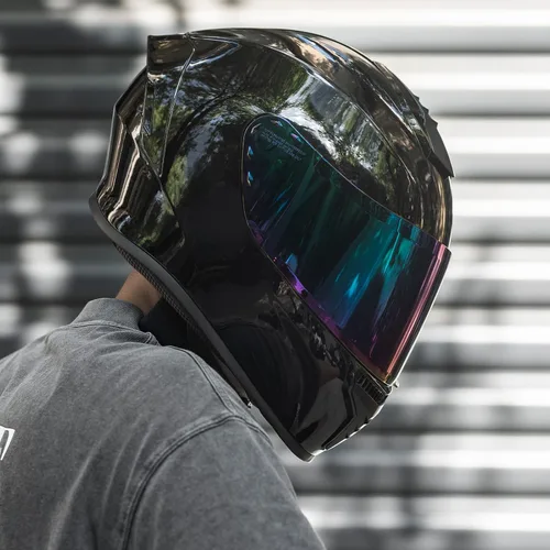 Miniatura 6 de Cascos integrales de motocicleta para adultos, hombres y mujeres DOT con visera tintada, modelo MD-813 para bicicleta de calle y carreras