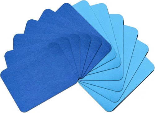Miniatura 10 de 15 piezas de parches de tela de calidad premium para planchar por dentro y por fuera, adhesivo más fuerte, algodón, rojo, verde, azul, marrón