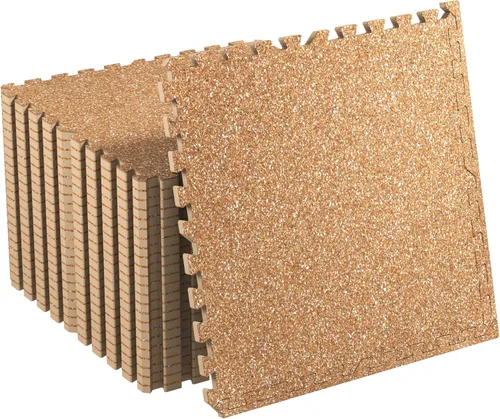 Miniatura 8 de SUPERJARE Alfombrillas para Equipo de Ejercicio de 0.4" de Grosor, 24 Piezas, 96 Pies Cuadrados, Tapetes de Espuma EVA de Alta Densidad