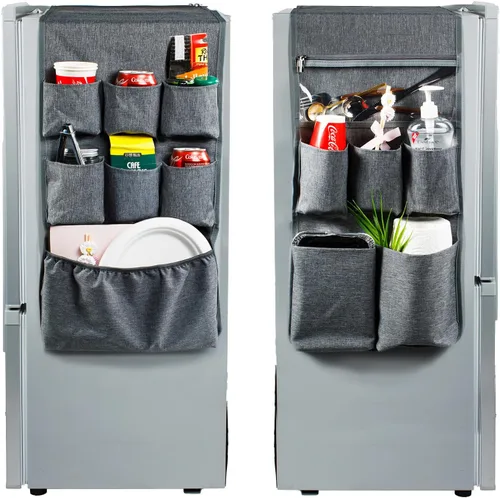 Miniatura 10 de Over The Fridge Organizer Storage – Organizador de mini refrigerador mejorado 2023 – Esenciales de habitación universitaria para estudiantes