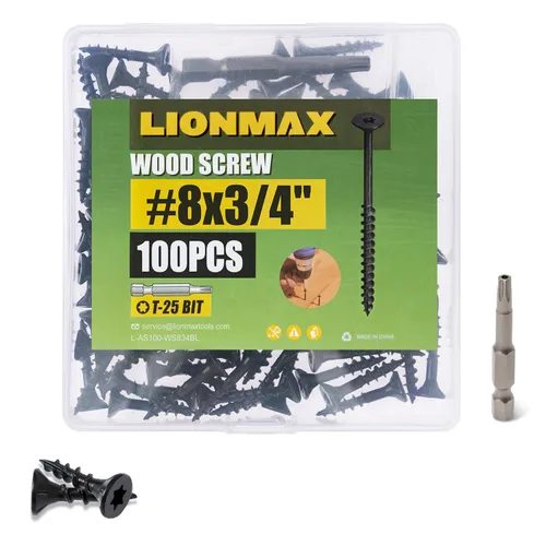 Miniatura 23 de LIONMAX Tornillos para Terraza de 1-5/8 Pulgadas, Tornillos para Madera #8 x 1-5/8", 300 PCS, Resistentes al Óxido, Recubiertos con Epoxi Exterior